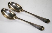 Lot 546 - A pair of Queen Anne tablespoons, London...