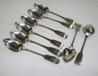 Lot 566 - Five George III dessert spoons, by Joshua...