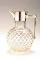 Lot 569 - An Edwardian cut glass claret jug, by W. & C....