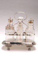 Lot 576 - A George III cruet, by John Watson, Sheffield...