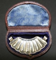 Lot 591 - A Victorian silver moustache guard, by Henry...