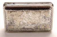 Lot 612 - A late 19th Century Russian silver and niello...