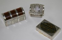 Lot 644 - Three silver boxes, by Anthony John Hope,...