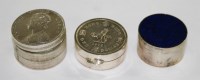 Lot 648 - A Hong Kong sterling silver circular box, the...