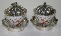 Lot 663 - Two 19th Chinese porcelain tea bowls,...