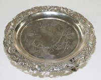 Lot 668 - A Chinese silver stand, probably by Wang Hing,...