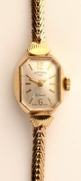 Lot 685 - A lady's 9ct. gold case Rotary cocktail watch,...