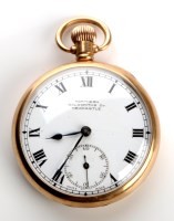 Lot 689 - A 9ct. gold pocket watch, by Northern...