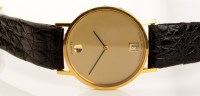 Lot 707 - A Movado modern design wristwatch, the blank...