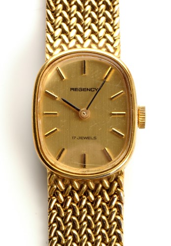 Lot 709 - A Regency lady's wristwatch, with gilt case,...
