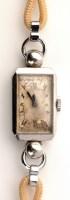 Lot 725 - A lady's steel cased wristwatch, by Jaeger-Le...