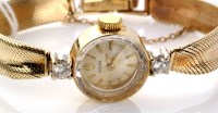 Lot 728 - A lady's 14ct. gold cased Rolex cocktail watch,...