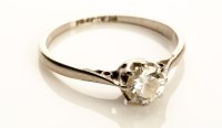 Lot 777 - A single stone diamond ring, brilliant cut in...