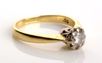 Lot 791 - A single stone diamond ring, the brilliant cut...