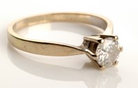 Lot 794 - A single stone diamond ring, the brilliant cut...