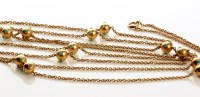 Lot 848 - A late 19th Century yellow metal chain,...