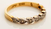 Lot 875 - A diamond half eternity ring, the eight...