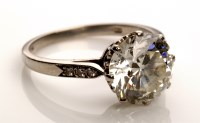 Lot 881 - A single stone diamond ring, the brilliant cut...