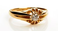 Lot 891 - A single stone diamond ring, the brilliant cut...