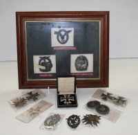 Lot 1071 - A collection of German WWI and WWII badges,...