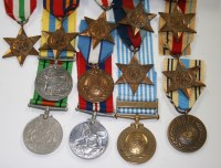 Lot 1074 - A near complete set of WWII British Medals,...