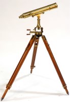 Lot 1137 - An early 20th Century brass telescope, by A....