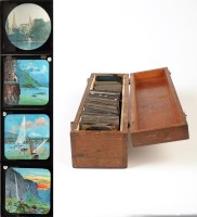 Lot 1145 - A quantity of magic lantern slides, including...