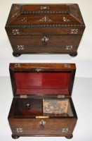 Lot 1180 - An early 19th Century rosewood tea caddy,...