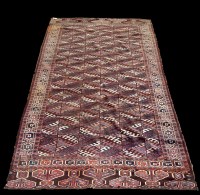 Lot 1191 - A Turkoman Yomad carpet, c.1900, decorated...