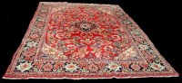 Lot 1195 - A second half 20th Century Mahal carpet, the...