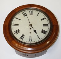 Lot 1213 - A 19th Century walnut case wall timepiece,...