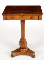 Lot 1260 - A small rectangular rosewood work table,...