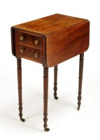 Lot 1261 - A George IV rectangular mahogany work table,...