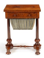 Lot 1264 - An early Victorian rectangular rosewood work...