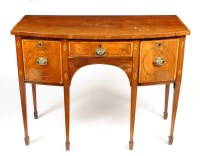 Lot 1269 - A late Georgian mahogany bowfront sideboard,...