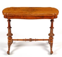 Lot 1274 - A Victorian burr walnut rectangular-shaped...