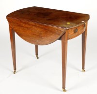 Lot 1277 - A George III mahogany Pembroke table, with a...