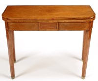 Lot 1298 - A Georgian rectangular mahogany tea table, the...