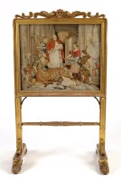 Lot 1309 - A 19th Century gilt wood and gesso firescreen,...