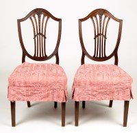 Lot 1314 - A set of four mahogany Hepplewhite design...