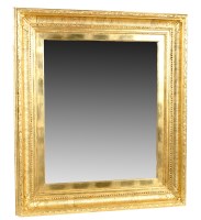 Lot 1318 - A square-shaped wall mirror, contained in an...