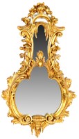 Lot 1323 - A 19th Century gilt wood rococo design pier...