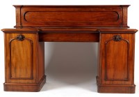 Lot 1325 - A Victorian mahogany breakfront pedestal...