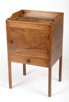 Lot 1328 - A Georgian mahogany bedside cupboard, with a...