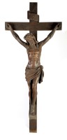 Lot 1334 - A carved oak Corpus Christie, reputedly by...