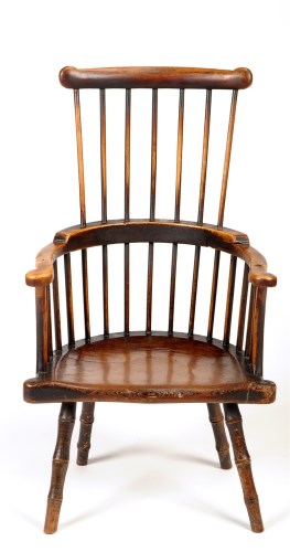 Lot 1337 - A 19th Century Windsor chair with stick back...