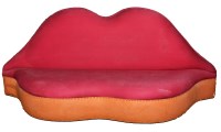 Lot 1345 - After Salvador Dali: a ''Mae West Lips'' sofa,...