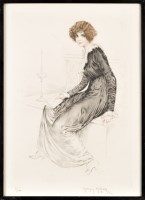 Lot 8 - Maurice Milliere (French 1871-?) A YOUNG WOMAN...