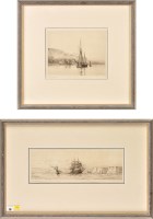Lot 19 - Harold Wyllie (1880-?) A SAILING SHIP AND...