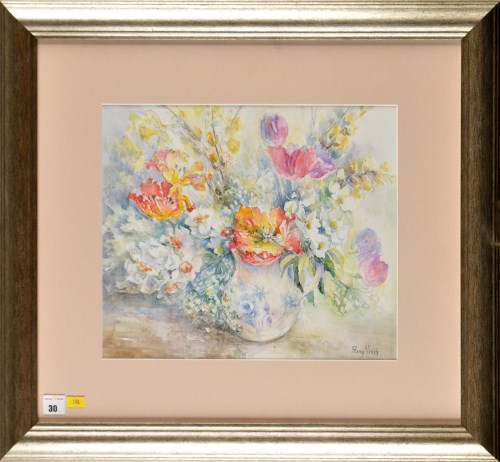 Lot 30 - Penny Ward (1914-2005) A SPRAY OF FLOWERS IN A...